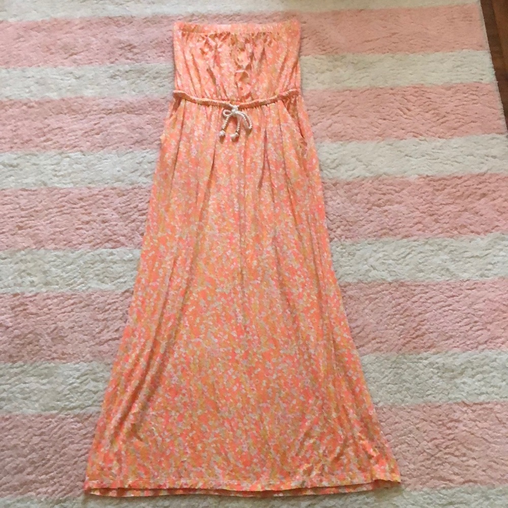 Neon print Gap halter maxi dress